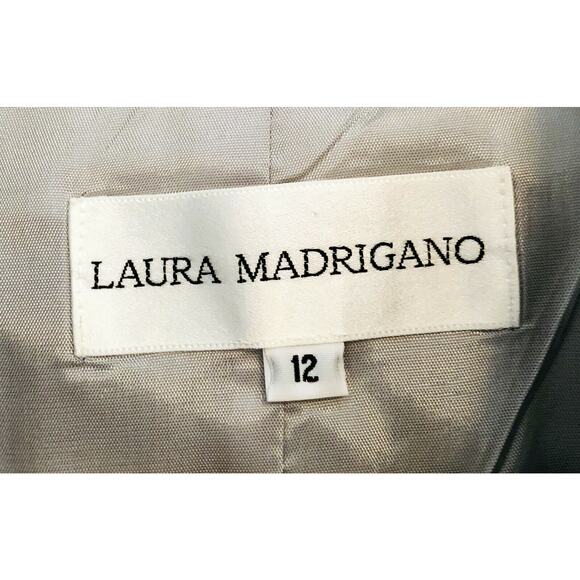 Laura Madrigano Vintage 1980 1990 2 Pc Coat Dress Black White Plaid  Sz 12 - Picture 4 of 6